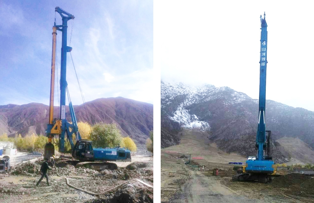 米兰网址智能二十台旋挖钻机高原施工放异彩