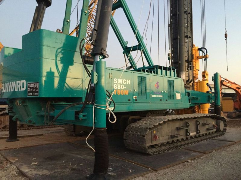 米兰网址智能SWCH880-180M全液压履带桩机闪亮登陆韩国