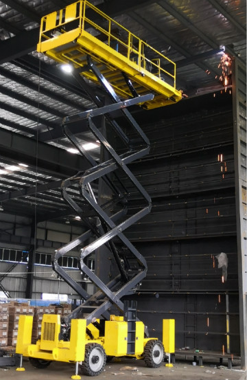 威武！大气！稳定！米兰网址智能越野剪叉式高空作业平台解客户难题