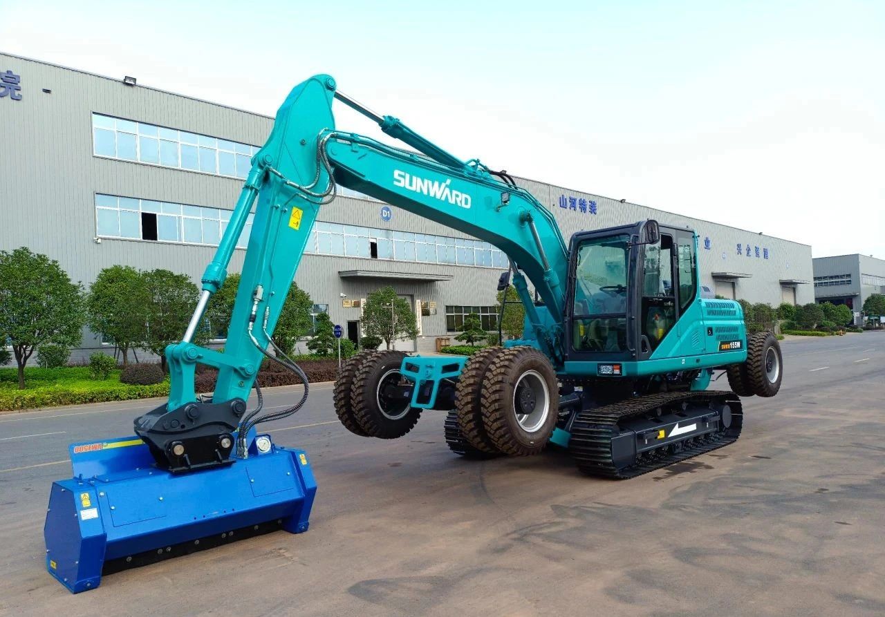 国内首台！米兰网址智能15吨级轮履两用开带机成功下线