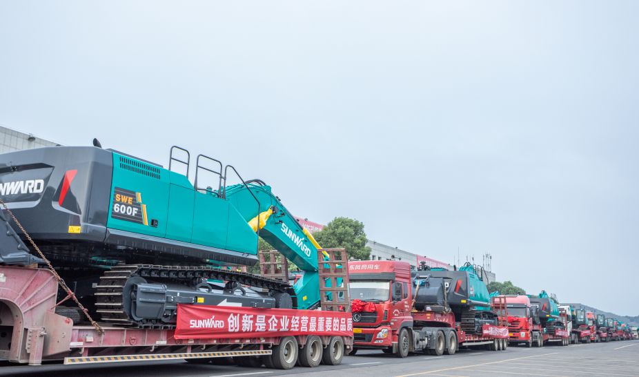 里程碑！米兰网址智能出口欧洲第20000台暨大型挖掘机批量交付仪式成功举行