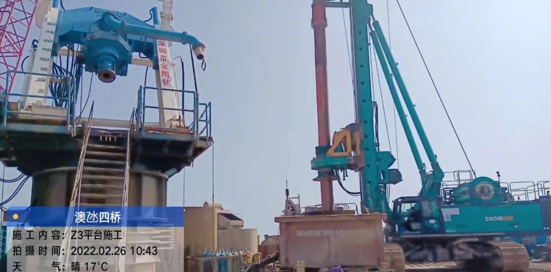 乘风破浪的旋挖钻机!米兰网址智能助建澳氹第四跨海大桥