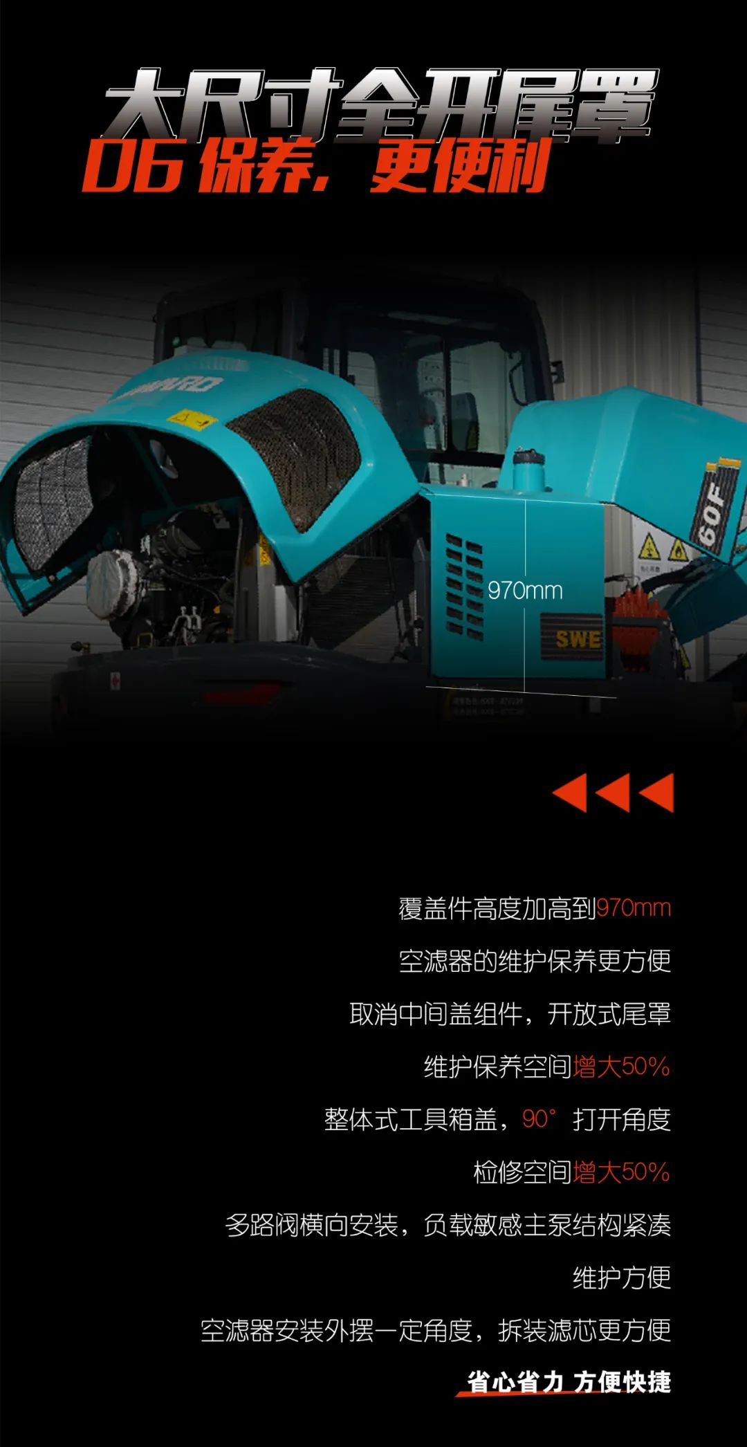 一图读懂 | 献礼七一 · 米兰网址智能SWE60F挖掘机低碳来袭