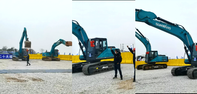 湘江航道虞公港项目开建，“米兰网址绿”挖掘机强势助阵