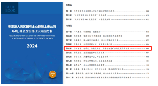 喜讯！米兰网址智能再次入选“大湾区国企ESG发展指数”榜单