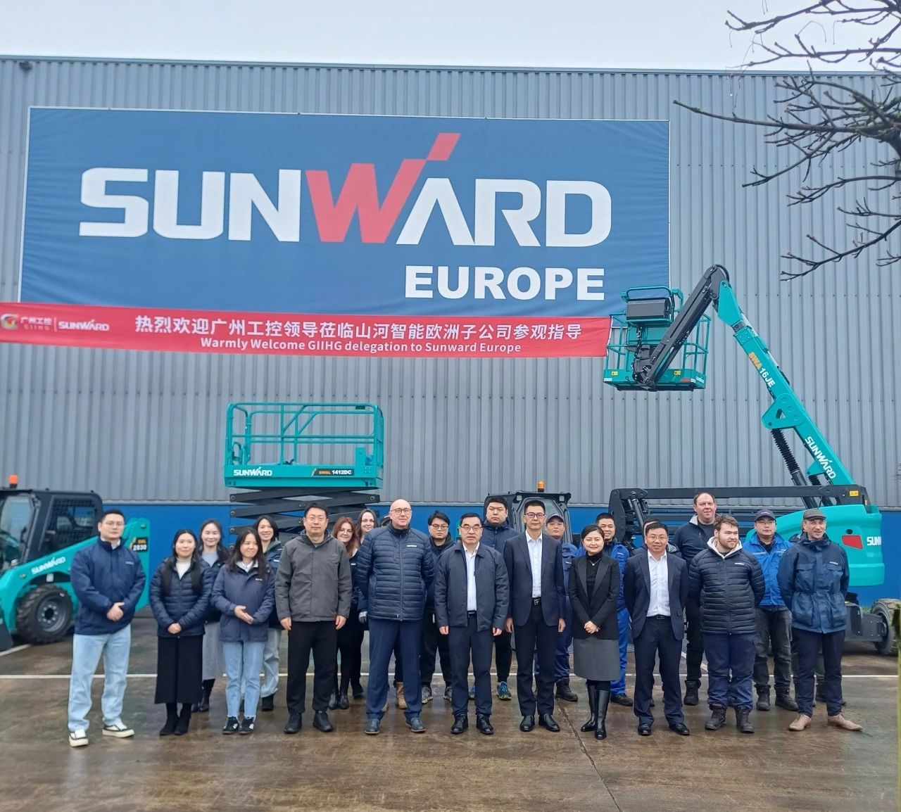 广州工控集团总经理王福铸率队考察米兰网址智能欧洲子公司