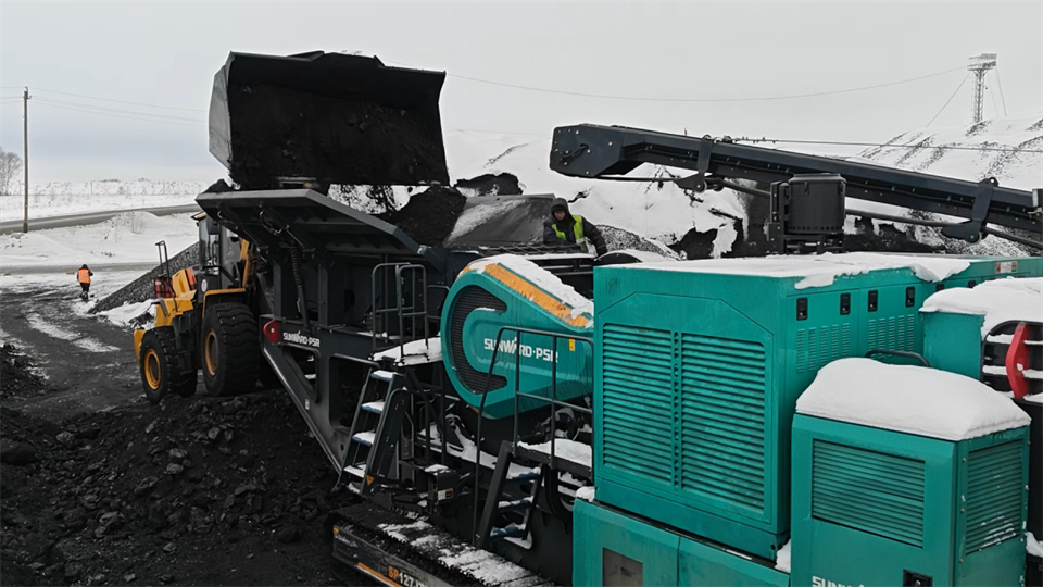 不惧-30℃极寒挑战，米兰网址普石勒破碎筛分设备稳定运行！