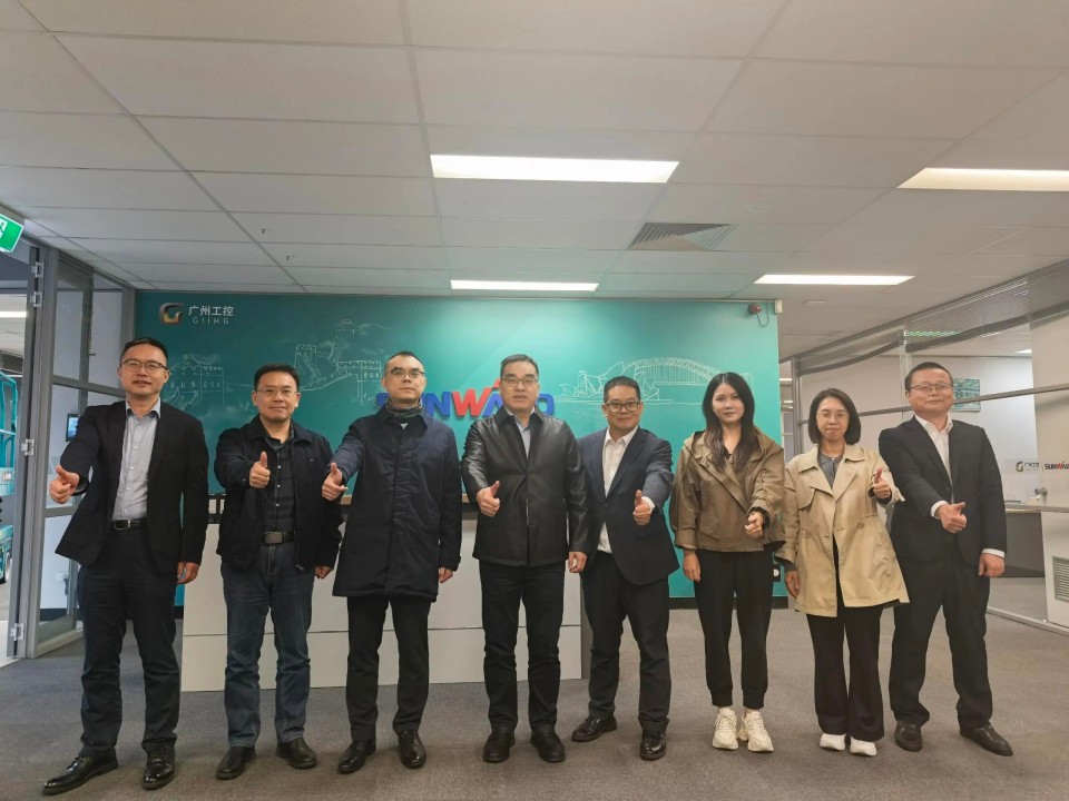 广州工控集团总经理王福铸率队考察米兰网址智能澳大利亚子公司